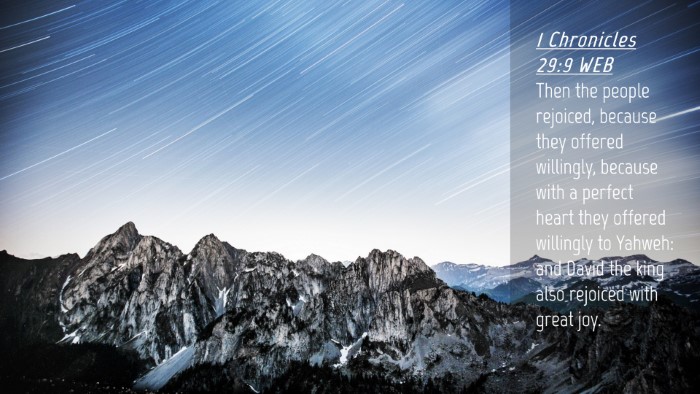 Picture 04 - 1 Chronicles 29:9 WEB Desktop Wallpaper - Then the people rejoiced, because they offered - Desktop Bible Verse Wallpaper