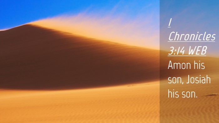 Picture 04 - 1 Chronicles 3:14 WEB Desktop Wallpaper - Amon his son, Josiah his - Desktop Bible Verse Wallpaper