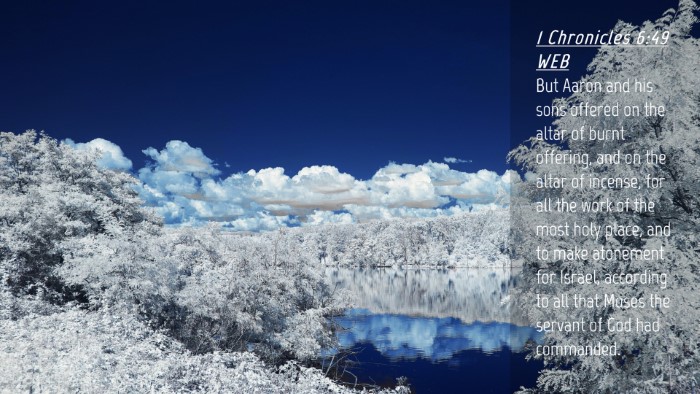 Picture 04 - 1 Chronicles 6:49 WEB Desktop Wallpaper - But Aaron and his sons offered on the altar of - Desktop Bible Verse Wallpaper