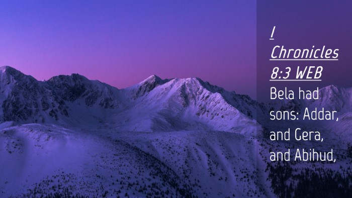 Picture 04 - 1 Chronicles 8:3 WEB Desktop Wallpaper - Bela had sons: Addar, and Gera, and - Desktop Bible Verse Wallpaper