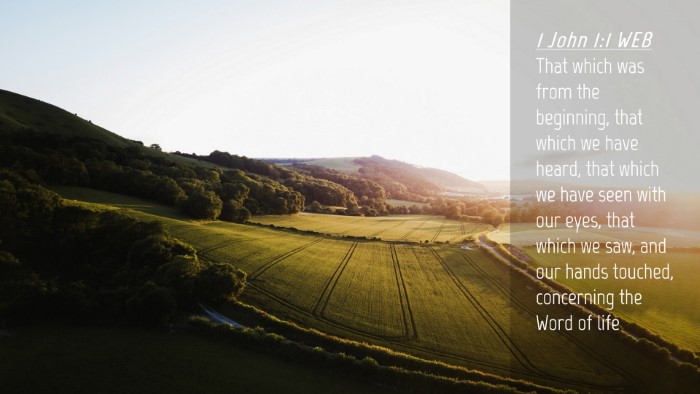 Picture 04 - 1 John 1:1 WEB Desktop Wallpaper - That which was from the beginning, that which we - Desktop Bible Verse Wallpaper