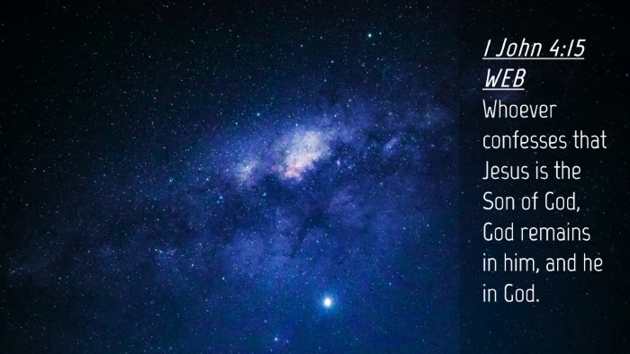 Picture 04 - 1 John 4:15 WEB Desktop Wallpaper - Whoever confesses that Jesus is the Son of God, - Desktop Bible Verse Wallpaper