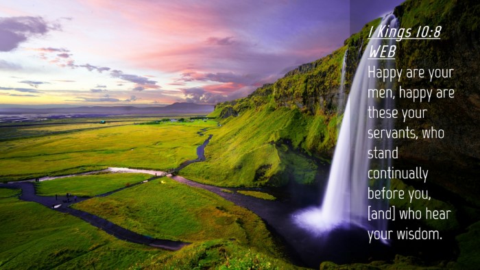 Picture 04 - 1 Kings 10:8 WEB Desktop Wallpaper - Happy are your men, happy are these your - Desktop Bible Verse Wallpaper