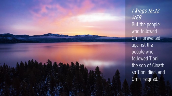 Picture 04 - 1 Kings 16:22 WEB Desktop Wallpaper - But the people who followed Omri prevailed - Desktop Bible Verse Wallpaper