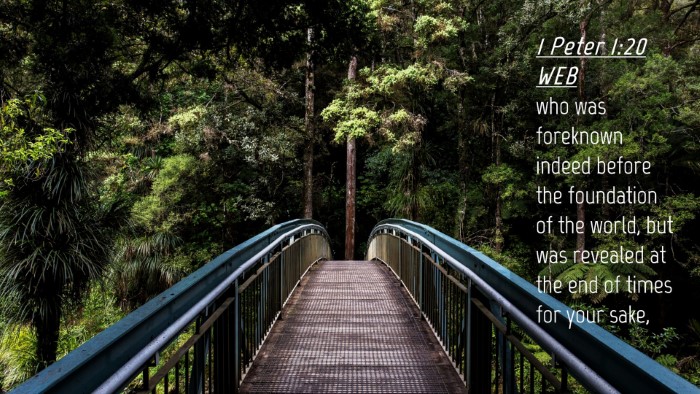 Picture 04 - 1 Peter 1:20 WEB Desktop Wallpaper - who was foreknown indeed before the foundation of - Desktop Bible Verse Wallpaper
