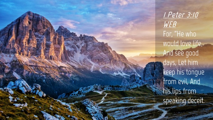 Picture 04 - 1 Peter 3:10 WEB Desktop Wallpaper - For, 