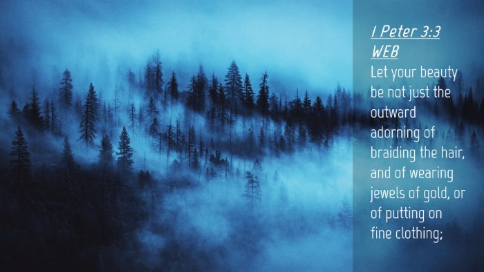 Picture 04 - 1 Peter 3:3 WEB Desktop Wallpaper - Let your beauty be not just the outward adorning - Desktop Bible Verse Wallpaper