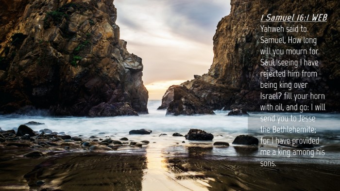 Picture 04 - 1 Samuel 16:1 WEB Desktop Wallpaper - Yahweh said to Samuel, How long will you mourn - Desktop Bible Verse Wallpaper