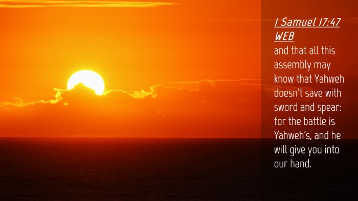 Picture 04 - 1 Samuel 17:47 WEB Desktop Wallpaper - and that all this assembly may know that Yahweh - Desktop Bible Verse Wallpaper