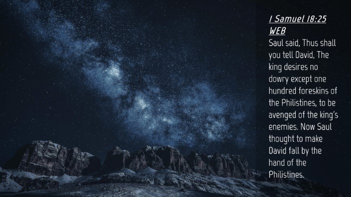 Picture 04 - 1 Samuel 18:25 WEB Desktop Wallpaper - Saul said, Thus shall you tell David, The king - Desktop Bible Verse Wallpaper