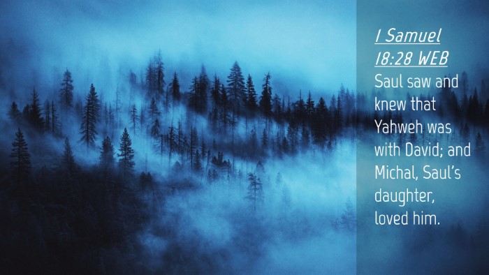 Picture 04 - 1 Samuel 18:28 WEB Desktop Wallpaper - Saul saw and knew that Yahweh was with David; and - Desktop Bible Verse Wallpaper