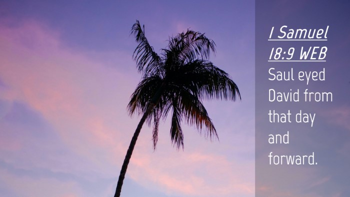 Picture 04 - 1 Samuel 18:9 WEB Desktop Wallpaper - Saul eyed David from that day and - Desktop Bible Verse Wallpaper