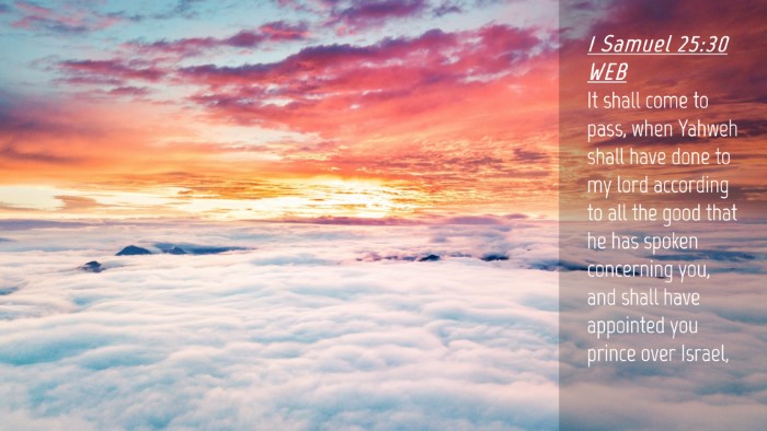 Picture 04 - 1 Samuel 25:30 WEB Desktop Wallpaper - It shall come to pass, when Yahweh shall have - Desktop Bible Verse Wallpaper