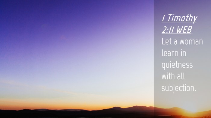 Picture 04 - 1 Timothy 2:11 WEB Desktop Wallpaper - Let a woman learn in quietness with all - Desktop Bible Verse Wallpaper
