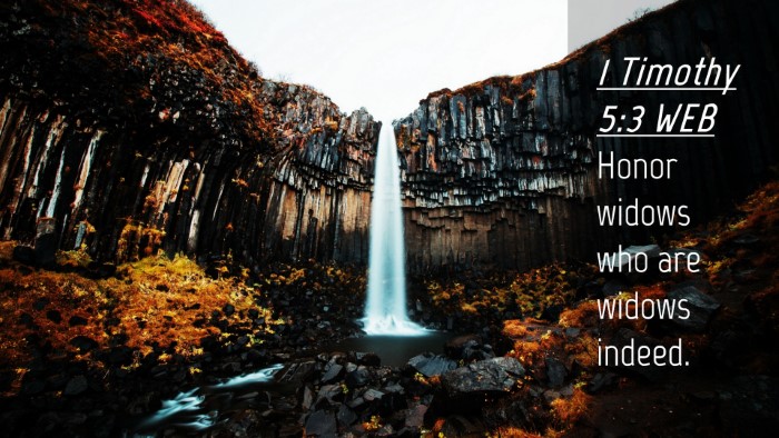 Picture 04 - 1 Timothy 5:3 WEB Desktop Wallpaper - Honor widows who are widows - Desktop Bible Verse Wallpaper