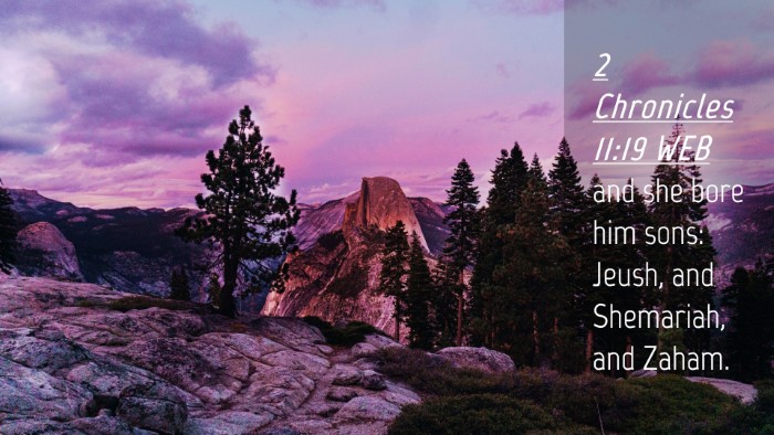 Picture 04 - 2 Chronicles 11:19 WEB Desktop Wallpaper - and she bore him sons: Jeush, and Shemariah, and - Desktop Bible Verse Wallpaper