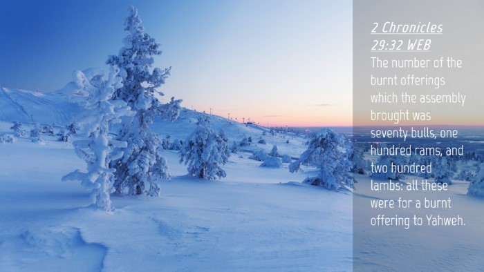 Picture 04 - 2 Chronicles 29:32 WEB Desktop Wallpaper - The number of the burnt offerings which the - Desktop Bible Verse Wallpaper