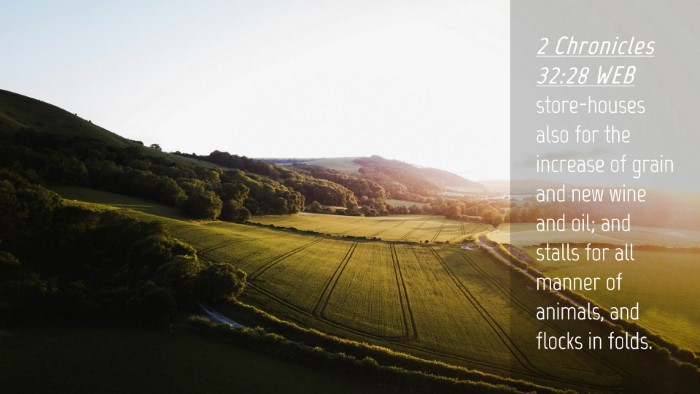 Picture 04 - 2 Chronicles 32:28 WEB Desktop Wallpaper - store-houses also for the increase of grain and - Desktop Bible Verse Wallpaper