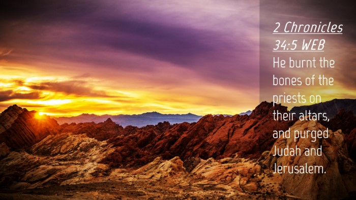 Picture 04 - 2 Chronicles 34:5 WEB Desktop Wallpaper - He burnt the bones of the priests on their - Desktop Bible Verse Wallpaper