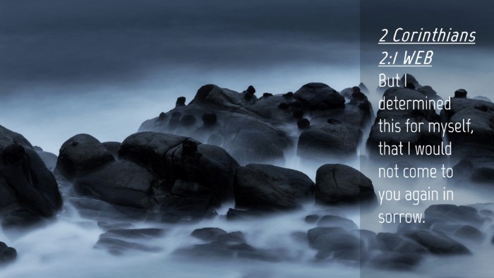 Picture 04 - 2 Corinthians 2:1 WEB Desktop Wallpaper - But I determined this for myself, that I would - Desktop Bible Verse Wallpaper