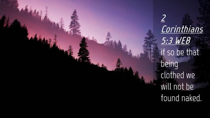 Picture 04 - 2 Corinthians 5:3 WEB Desktop Wallpaper - if so be that being clothed we will not be found - Desktop Bible Verse Wallpaper