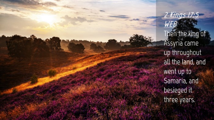 Picture 04 - 2 Kings 17:5 WEB Desktop Wallpaper - Then the king of Assyria came up throughout all - Desktop Bible Verse Wallpaper