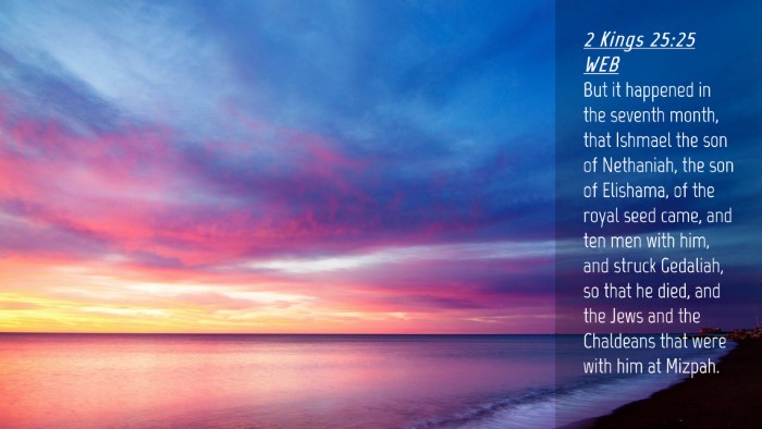 Picture 04 - 2 Kings 25:25 WEB Desktop Wallpaper - But it happened in the seventh month, that - Desktop Bible Verse Wallpaper
