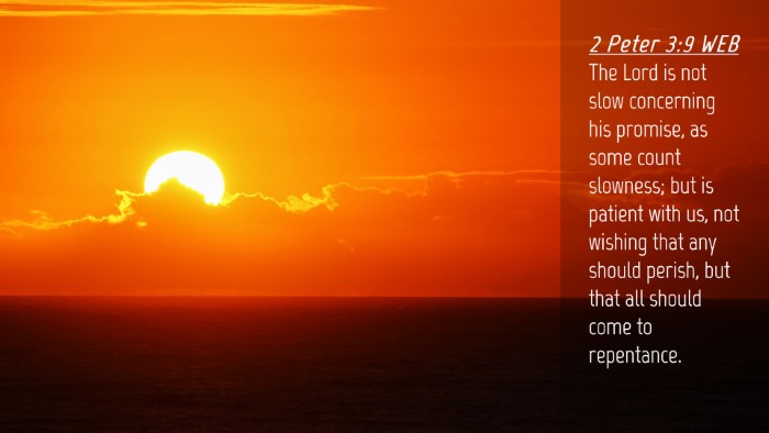 Picture 04 - 2 Peter 3:9 WEB Desktop Wallpaper - The Lord is not slow concerning his promise, as - Desktop Bible Verse Wallpaper