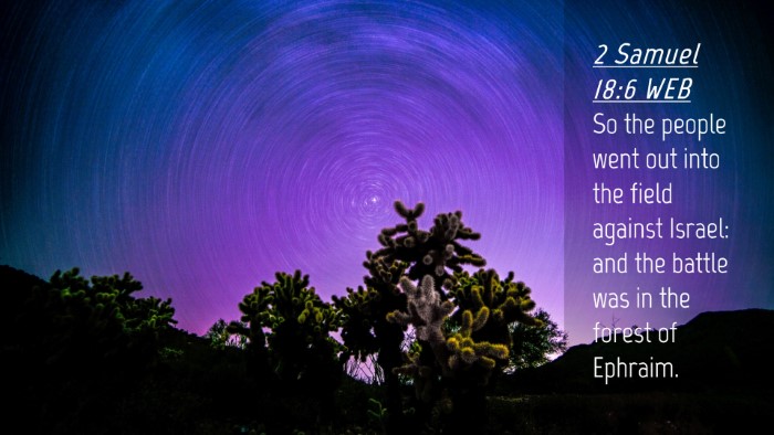 Picture 04 - 2 Samuel 18:6 WEB Desktop Wallpaper - So the people went out into the field against - Desktop Bible Verse Wallpaper