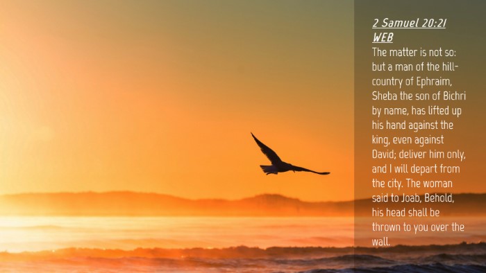 Picture 04 - 2 Samuel 20:21 WEB Desktop Wallpaper - The matter is not so: but a man of the - Desktop Bible Verse Wallpaper