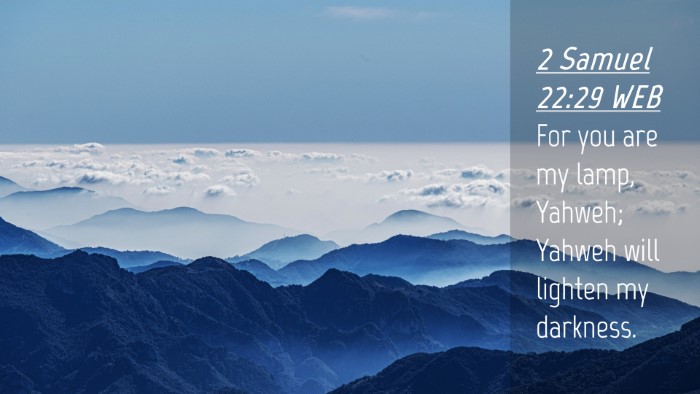 Picture 04 - 2 Samuel 22:29 WEB Desktop Wallpaper - For you are my lamp, Yahweh; Yahweh will lighten - Desktop Bible Verse Wallpaper