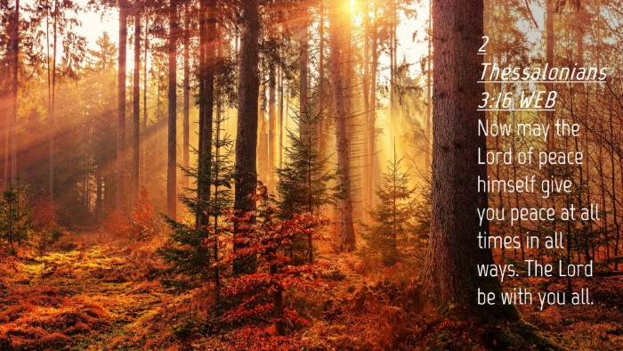Picture 04 - 2 Thessalonians 3:16 WEB Desktop Wallpaper - Now may the Lord of peace himself give you peace - Desktop Bible Verse Wallpaper