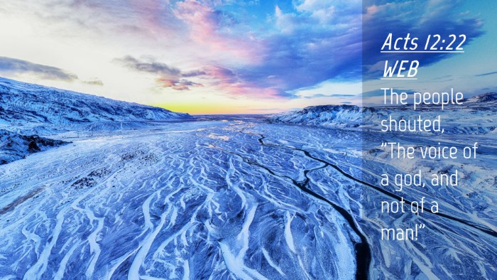 Picture 04 - Acts 12:22 WEB Desktop Wallpaper - The people shouted, 