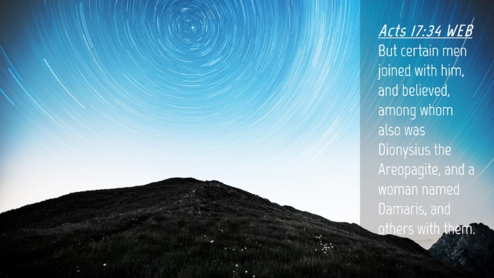 Picture 04 - Acts 17:34 WEB Desktop Wallpaper - But certain men joined with him, and believed, - Desktop Bible Verse Wallpaper