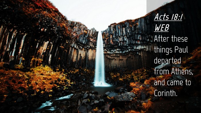Picture 04 - Acts 18:1 WEB Desktop Wallpaper - After these things Paul departed from Athens, and - Desktop Bible Verse Wallpaper