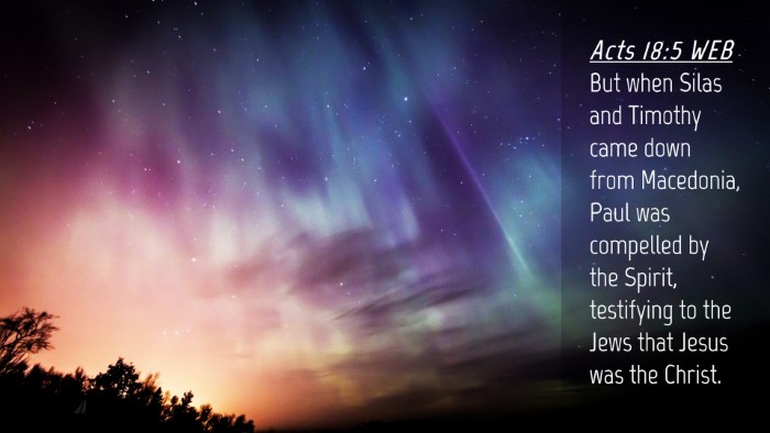 Picture 04 - Acts 18:5 WEB Desktop Wallpaper - But when Silas and Timothy came down from - Desktop Bible Verse Wallpaper