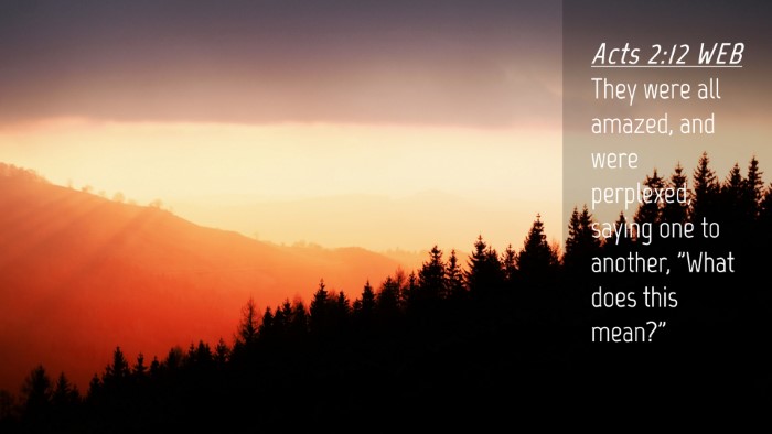 Picture 04 - Acts 2:12 WEB Desktop Wallpaper - They were all amazed, and were perplexed, saying - Desktop Bible Verse Wallpaper