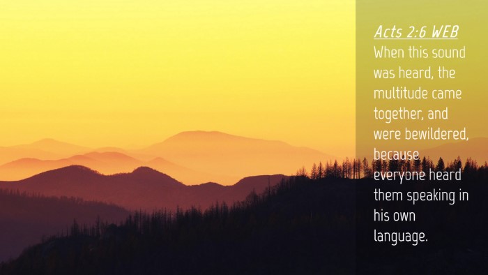 Picture 04 - Acts 2:6 WEB Desktop Wallpaper - When this sound was heard, the multitude came - Desktop Bible Verse Wallpaper