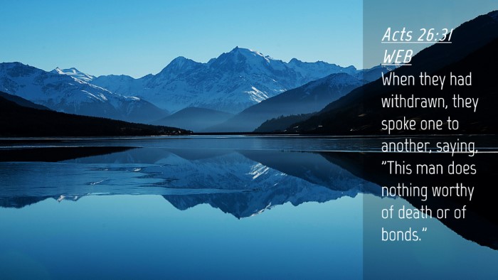 Picture 04 - Acts 26:31 WEB Desktop Wallpaper - When they had withdrawn, they spoke one to - Desktop Bible Verse Wallpaper