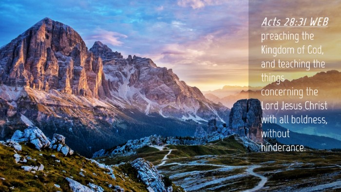 Picture 04 - Acts 28:31 WEB Desktop Wallpaper - preaching the Kingdom of God, and teaching the - Desktop Bible Verse Wallpaper