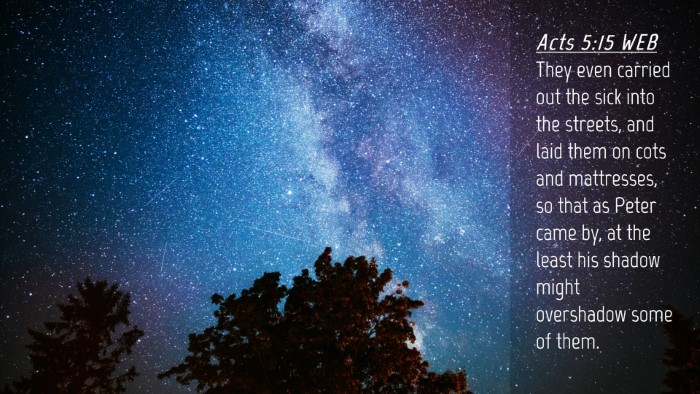 Picture 04 - Acts 5:15 WEB Desktop Wallpaper - They even carried out the sick into the streets, - Desktop Bible Verse Wallpaper