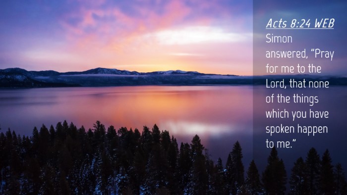 Picture 04 - Acts 8:24 WEB Desktop Wallpaper - Simon answered, 