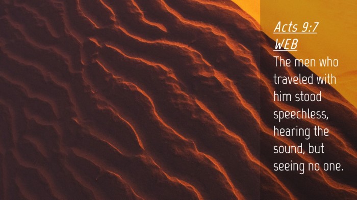 Picture 04 - Acts 9:7 WEB Desktop Wallpaper - The men who traveled with him stood speechless, - Desktop Bible Verse Wallpaper