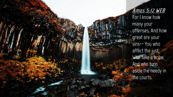 Picture 04 - Amos 5:12 WEB Desktop Wallpaper - For I know how many your offenses, And how great - Desktop Bible Verse Wallpaper