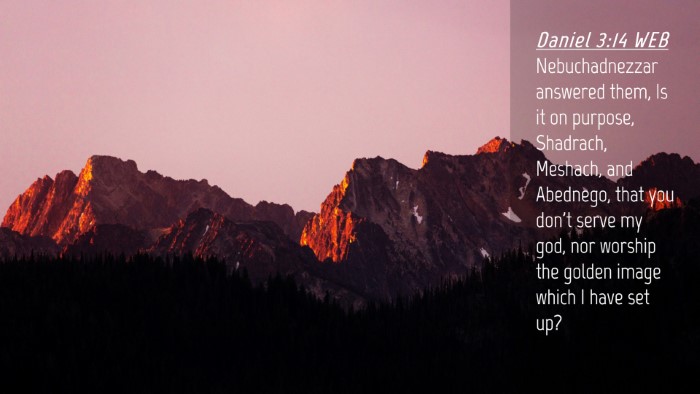 Picture 04 - Daniel 3:14 WEB Desktop Wallpaper - Nebuchadnezzar answered them, Is it on purpose, - Desktop Bible Verse Wallpaper