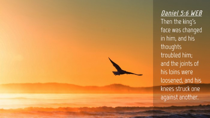 Picture 04 - Daniel 5:6 WEB Desktop Wallpaper - Then the king's face was changed in him, and his - Desktop Bible Verse Wallpaper