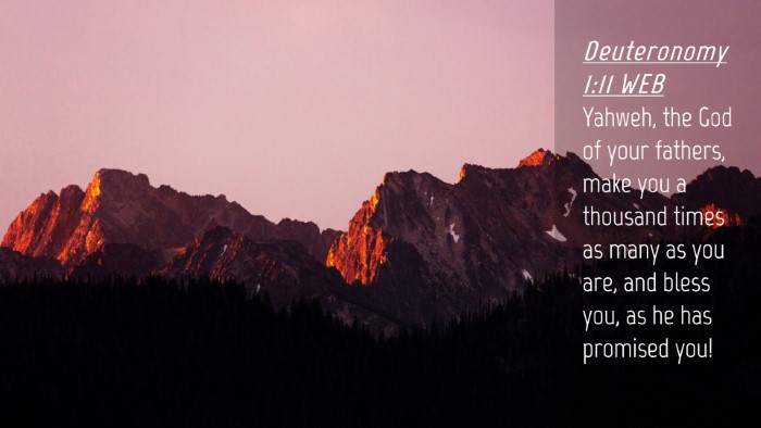Picture 04 - Deuteronomy 1:11 WEB Desktop Wallpaper - Yahweh, the God of your fathers, make you a - Desktop Bible Verse Wallpaper