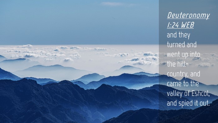 Picture 04 - Deuteronomy 1:24 WEB Desktop Wallpaper - and they turned and went up into the - Desktop Bible Verse Wallpaper