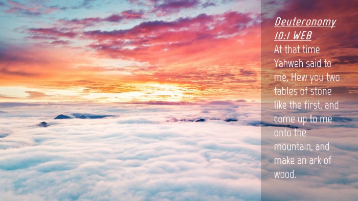 Picture 04 - Deuteronomy 10:1 WEB Desktop Wallpaper - At that time Yahweh said to me, Hew you two - Desktop Bible Verse Wallpaper