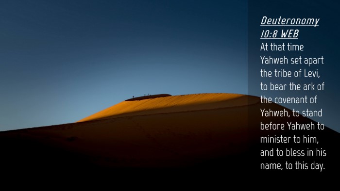 Picture 04 - Deuteronomy 10:8 WEB Desktop Wallpaper - At that time Yahweh set apart the tribe of Levi, - Desktop Bible Verse Wallpaper